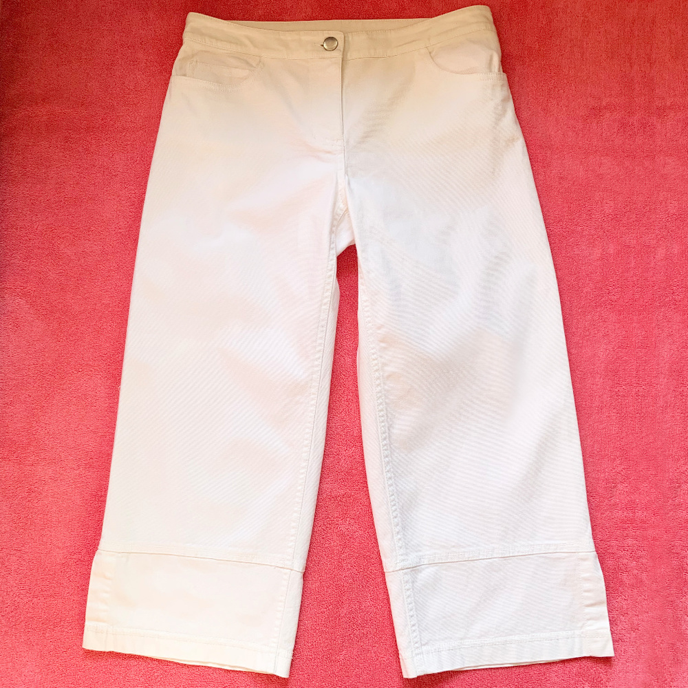 NWT Eileen Fisher Clam digger Pants White Size PP